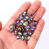 Volcano Heart Shape High Quality Glass Pointed Back Fancy Rhinestones WholesaleRhinestone